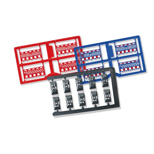 Busch 1109 Schrankenzaun blau/rot H0 (Spur H0)
