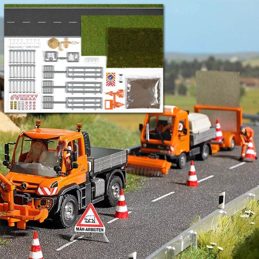 Busch 1166 Komplett-Set Mäharbeiten H0 (Spur H0)