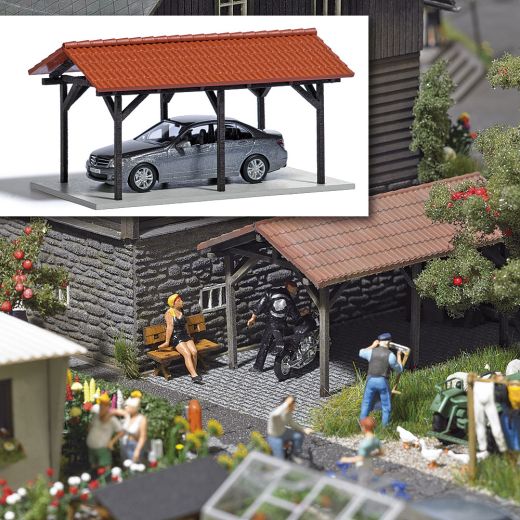 Busch 1481 Carport H0 (Spur H0)