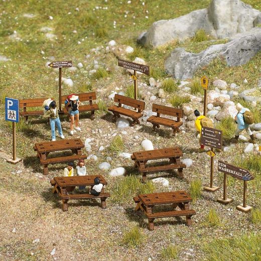 Busch 1484 Wald-Sitzgarnitur H0 (Spur H0)