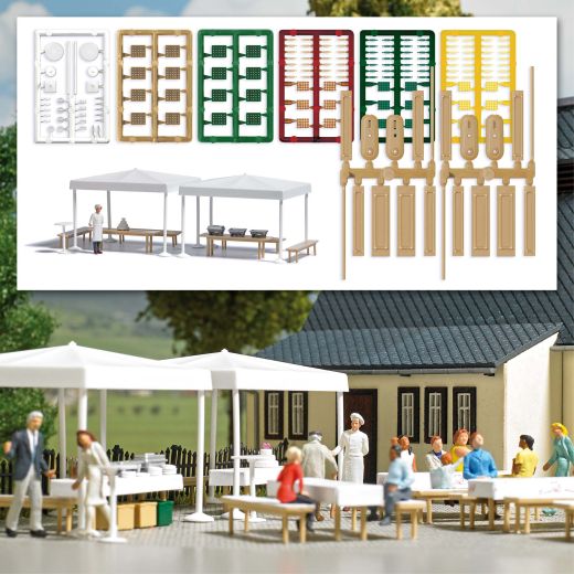 Busch 1830 Catering-Set mit Koch H0 (Spur H0)
