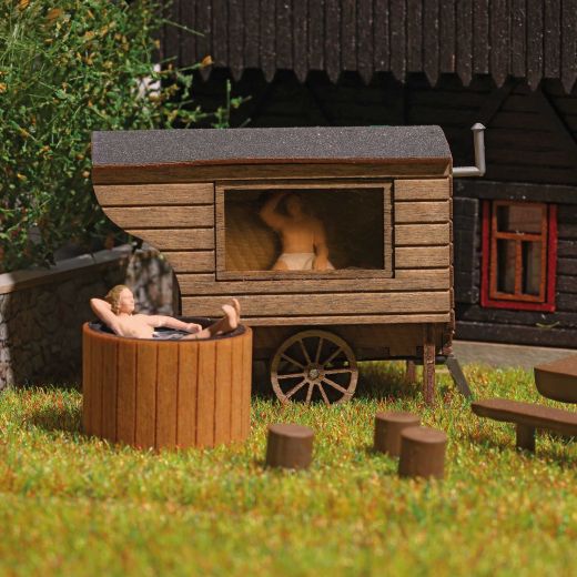 Busch 1870 Sch ferwagen-Sauna H0 (Spur H0)