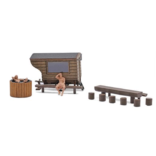 Busch 1870 Sch ferwagen-Sauna H0 (Spur H0)