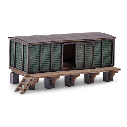 Busch 1963 Behelfsschuppen / Rampe H0 (Spur H0)