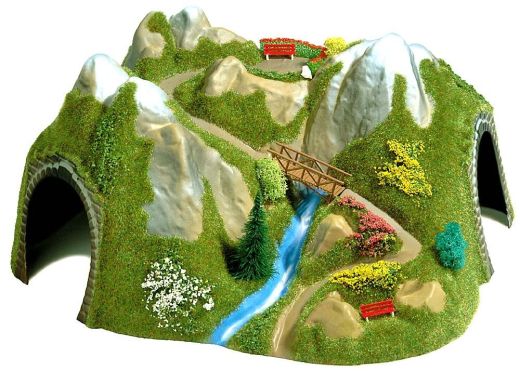 Busch 3021 Ecktunnel mit Brücke H0 (Spur H0)