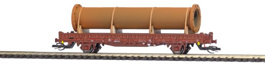 Busch 31512 Flachwagen Flanschrohr Ks (Spur TT)