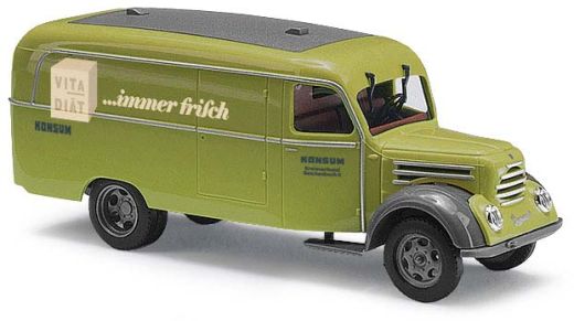 Busch 51817 Nagetusch Kastenwagen Konsum (Spur H0)