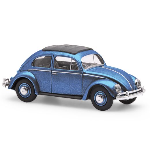 Busch 52996 VW Käfer m. Ovalfenster, Blau (Spur H0)