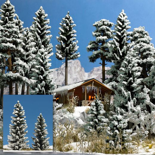 Busch 6152 2 Schnee-Fichten, 90/120 mm (Spur H0)
