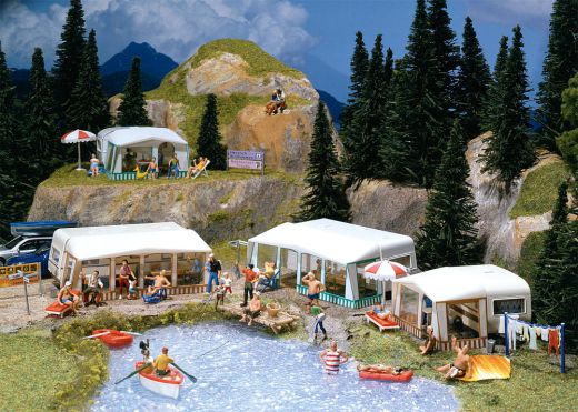 Faller 130503 Camping-Wohnwagen-Set (Spur H0)