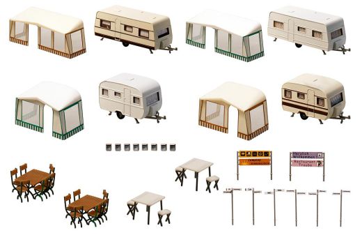 Faller 130503 Camping-Wohnwagen-Set (Spur H0)
