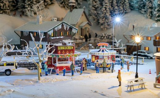 Faller 134001 2 Weihnachtsmarktbuden (Spur H0)