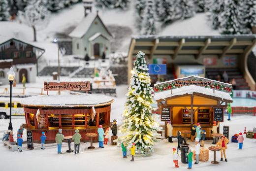 Faller 134006 2 Weihnachtsmarktbuden mit be (Spur H0)