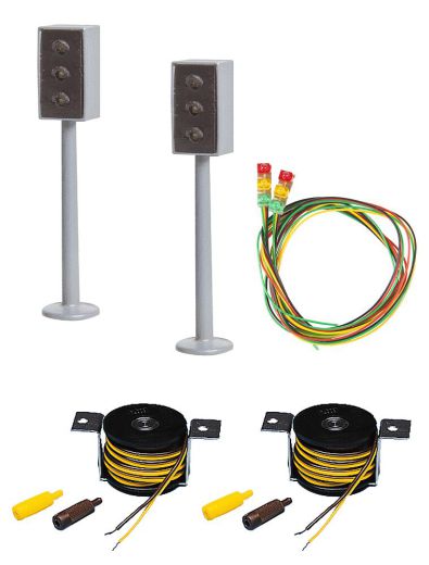 Faller 161656 2 LED-Ampeln mit Stopp-Stelle (Spur H0)
