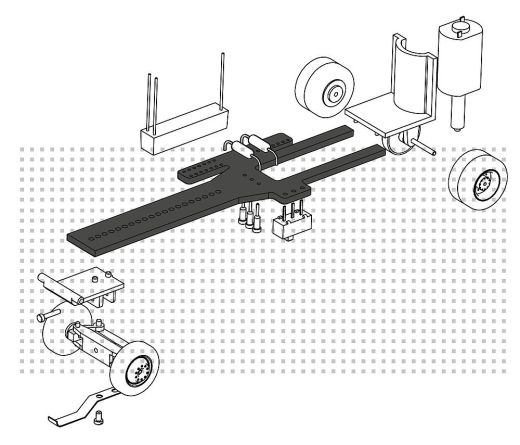 Faller 163703 Car System Chassis-Kit Bus, L (Spur H0)