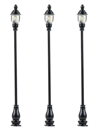 Faller 180108 LED-Parklaternen, kaltweiß, 3 (Spur H0)