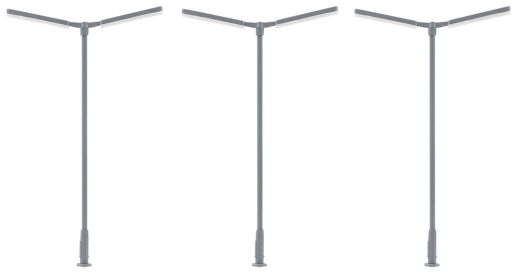 Faller 180122 LED-Kreuzmastleuchte, zweiarm (Spur H0)