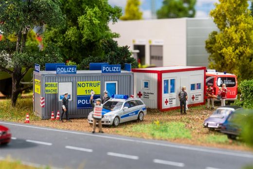 Faller 180338 Bürocontainer Polizei und DRK (Spur H0)