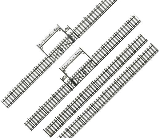 Faller 180412 Eisenzaun mit Tor, 1046 mm (Spur H0)