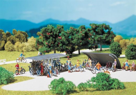 Faller 180584 2 Fahrradständer mit Rädern (Spur H0)