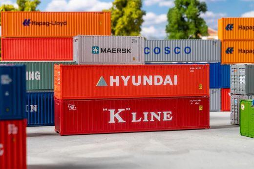 Faller 182055 40 Container K-LINE und HYUN (Spur H0)