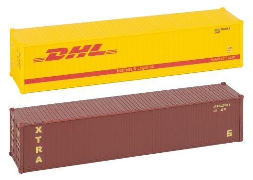 Faller 182056 40 Container DHL und XTRA (Spur H0)