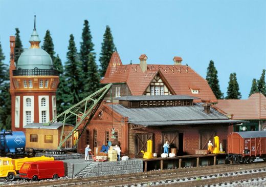 Faller 222180 Güterhalle mit Ladekran (Spur N)