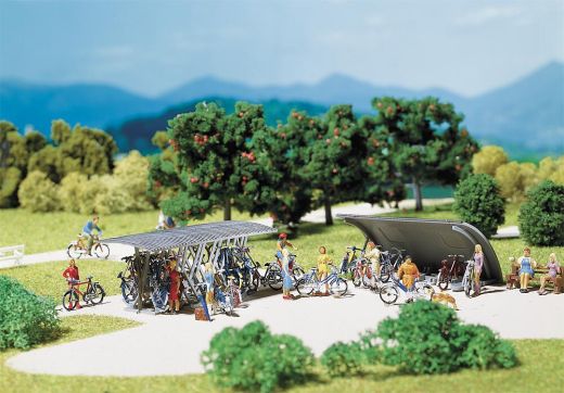 Faller 272535 2 Fahrradständer mit Fahrräde (Spur N)