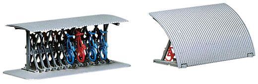 Faller 272535 2 Fahrradständer mit Fahrräde (Spur N)