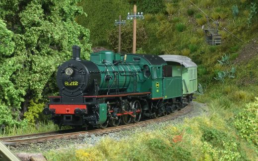 Hornby HJ2403 SNCB, Dampflok BR 81, dunkelgrün, Epo. (Spur H0)
