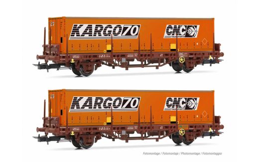 Hornby HJ6224 SNCF,2tlg.Flach+RungenLgs,Cont.CNC Ep.IV (Spur H0)