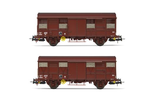Hornby HJ6231 SNCF, 2-tlg. Set 2-achs. gedeckte Güter (Spur H0)