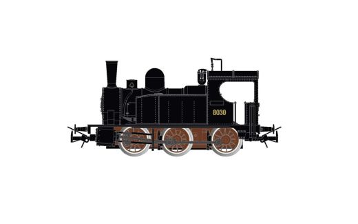 Hornby HL2314 030 Dampflok, schwarz mit roten Rädern (Spur H0)