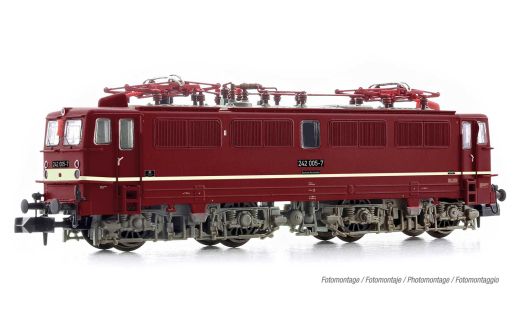 Hornby HN2524D DR, E-Lok BR 242, rot schmale Binde, Ep (Spur N)
