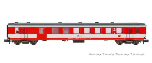 Hornby HN4326 ÖBB, 2.Kl./Gepäck Schlieren verkehrsrot (Spur N)