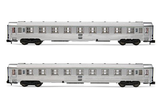 Hornby HN4340 SNCF, 2er-Set DEV Inox Wagen (Spur N)