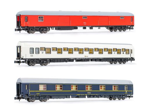 Hornby HN4345 RENFE, 3er-Set T2 Renfe blau + T2 weiß (Spur N)