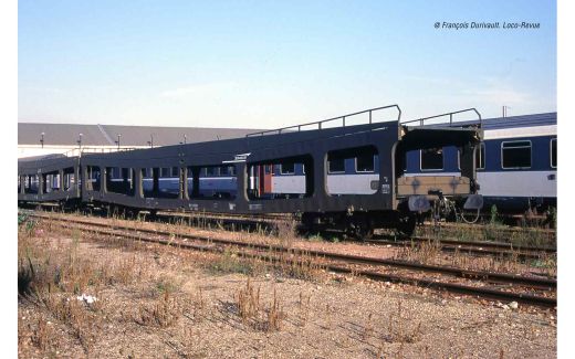 Hornby HN4347 SNCF,2er Set Autotransp.wg.DD DEV 66,gr (Spur N)