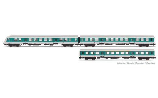 Hornby HN4366 DB AG, 3er-Set Nahverk., Steuerwg,ABy,B (Spur N)