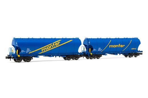 Hornby HN6512 FS, 2er-Set 4-achs. Silowagen Uagpps, r (Spur N)