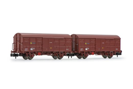 Hornby HN6523 RENFE, 2er-Set,2-achs.Ged. Güterwg. ORE (Spur N)