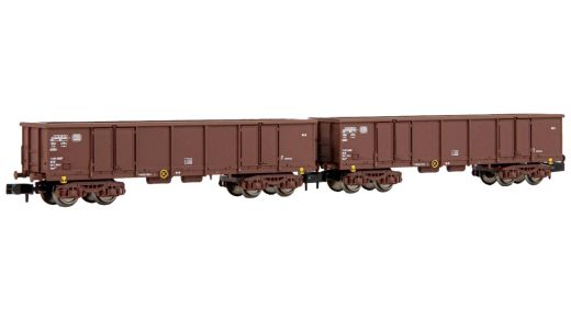 Hornby HN6533 DB,2er-Set,4achs.offene Güterwg. Eaos, (Spur N)