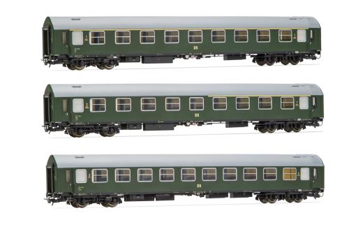 Hornby HR4327 DR,3tlg-Set Reisezugwg,grün,1+1/2Kl.+Sc (Spur H0)