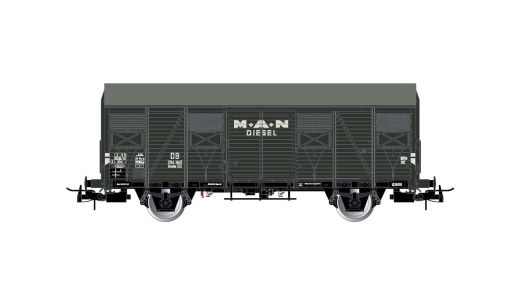 Hornby HR6479 DB, 2-achs. Ged. Güterwagen Gs, MAN, Ep (Spur H0)
