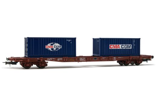 Hornby HR6502 D-ERR, 4achs. Flachwg. Sgss,braun,Cont. (Spur H0)
