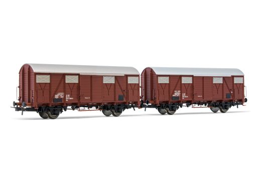 Hornby HR6507 FS, 2er-Set ged.Güterwg.Ghs,off.Lüftung (Spur H0)