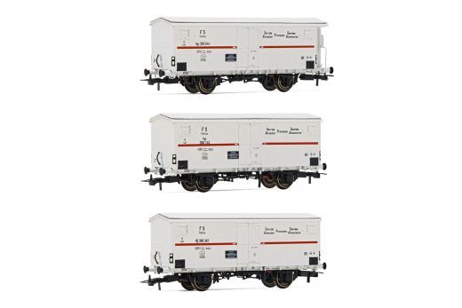 Hornby HR6561 FS, 3-tlg. Fährboot-Kühlwagen Hgb 2achs (Spur H0)