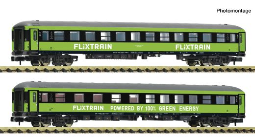Fleischmann 6260085 2er Set Personenwagen Flixtra (Spur N)