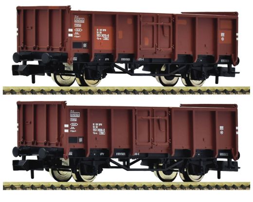 Fleischmann 6660138 2er Set offene Guterwagen DR (Spur N)
