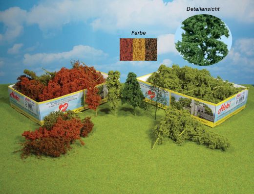 Heki 1634 Laubbäume u. Büsche, 15 Stück (Spur H0)